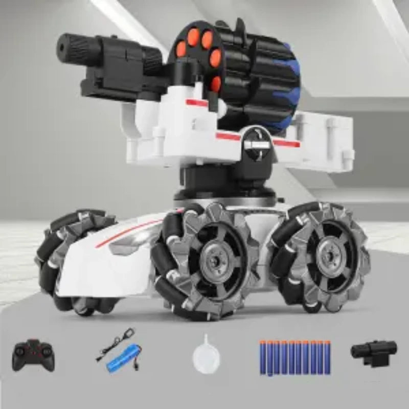 Gesture-Sensing Remote Control Mech Tank that Can Launch Water Bombs and is Equipped with 4WD for Off-Road