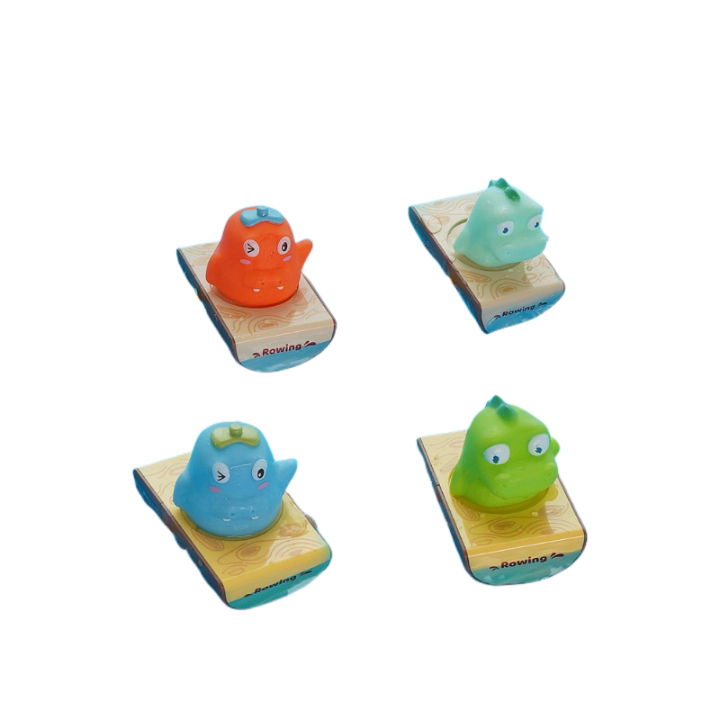 Geometric Small Animal Bath Toy for Children with Wind-Up Chain