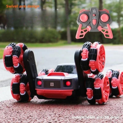 Six-Wheel Remote Control Transforming Stunt Off-Road Climbing Vehicle