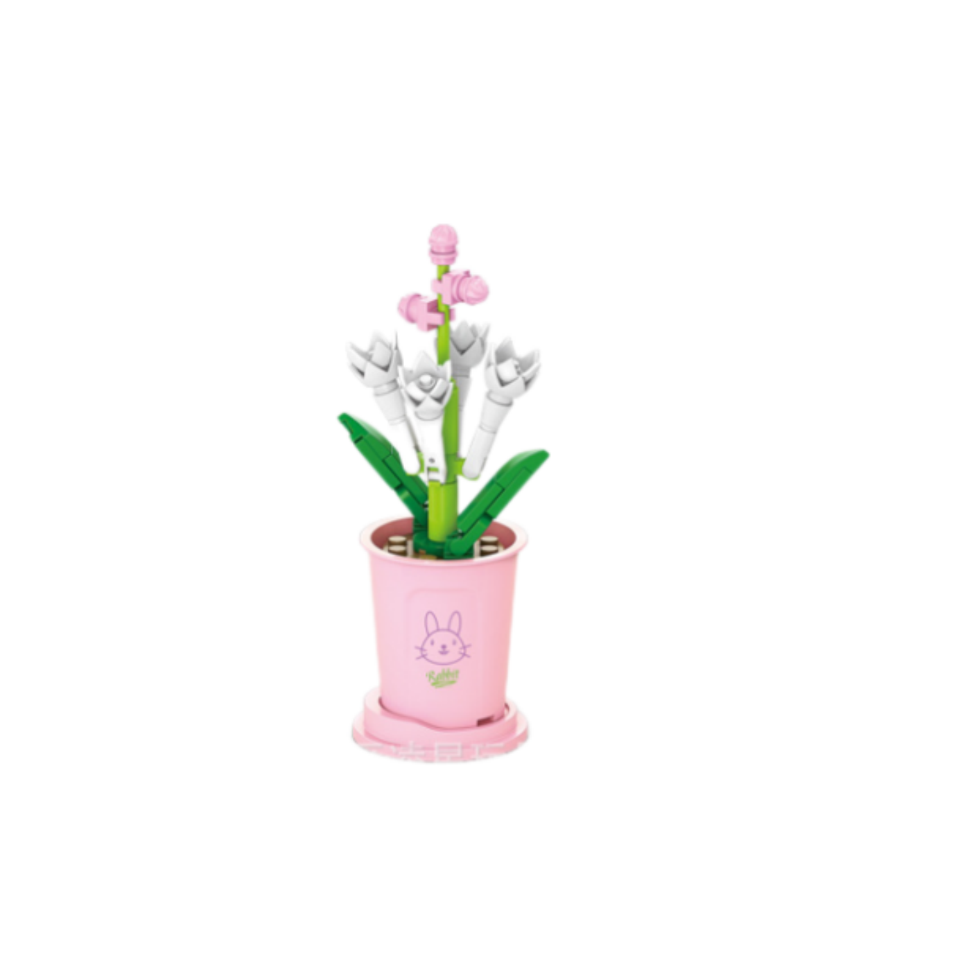 Children's DIY puzzle class assembled building blocks potted plant simulation bouquet small particles