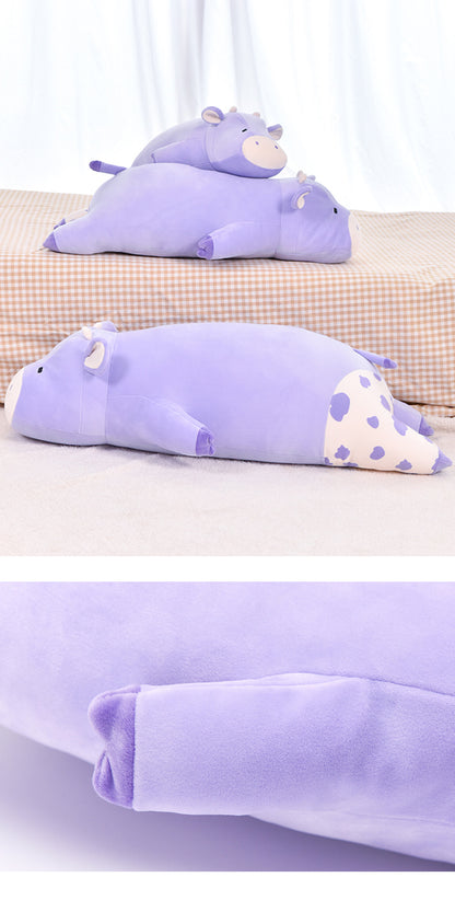 Lulu Cow Plush Toy Sleep Companion Ultra-Soft Bed Pillow